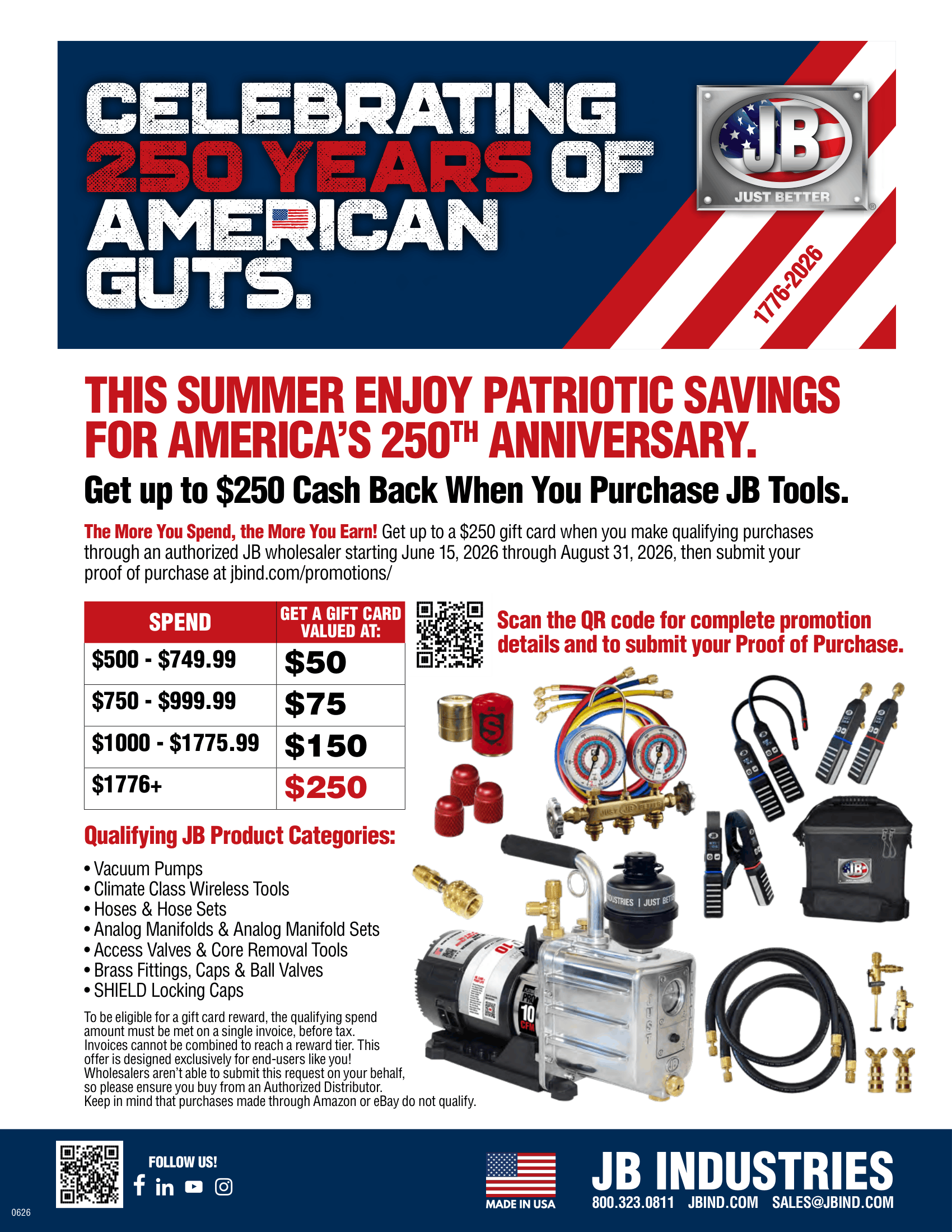 JB Industries American Guts Promotion Flyer Thumbnail